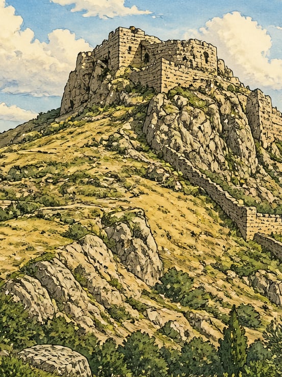 Zeichnung: Burg Palu, Elazığ