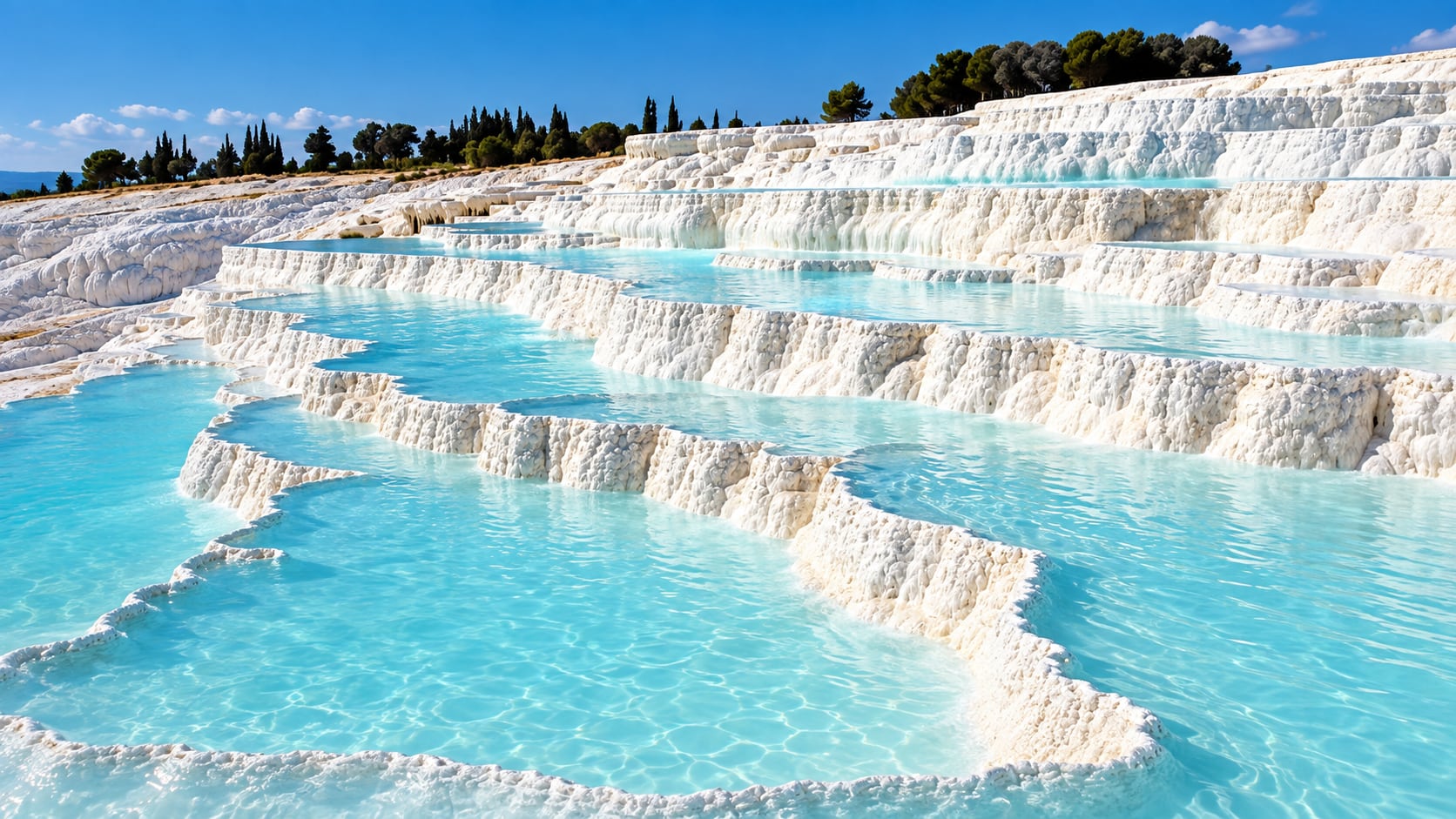 Pamukkale Termal Suları çizimi, Denizli