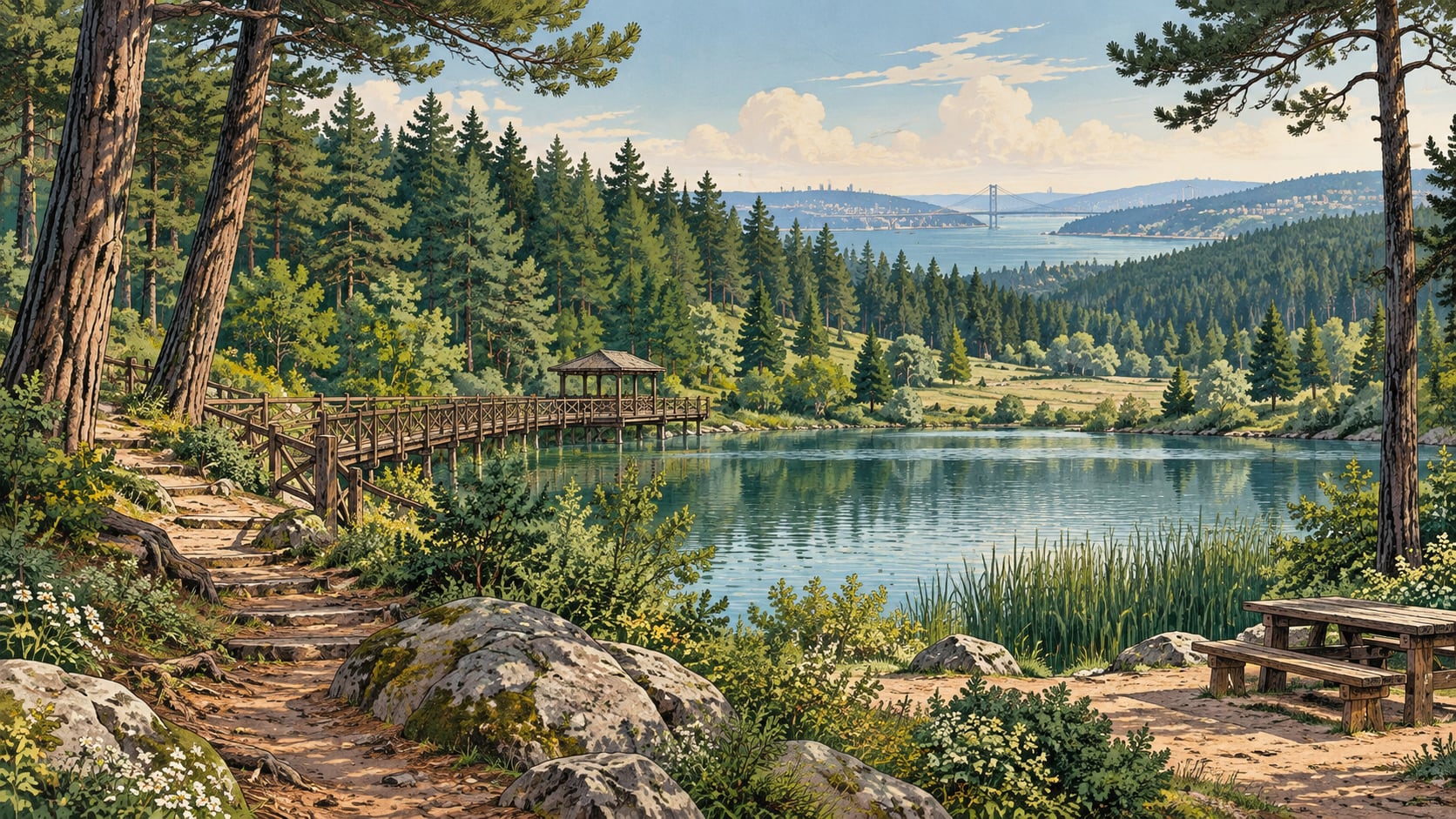 Park Forest Nature Park çizimi, İstanbul