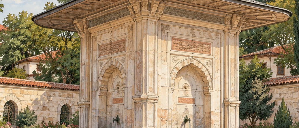 Paşa Fountain çizimi, Kırklareli