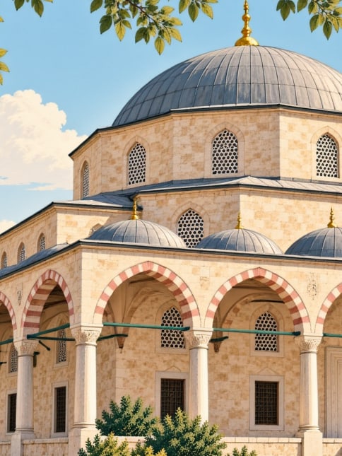 Zeichnung: Pehlivanköy-Moschee, Kırklareli