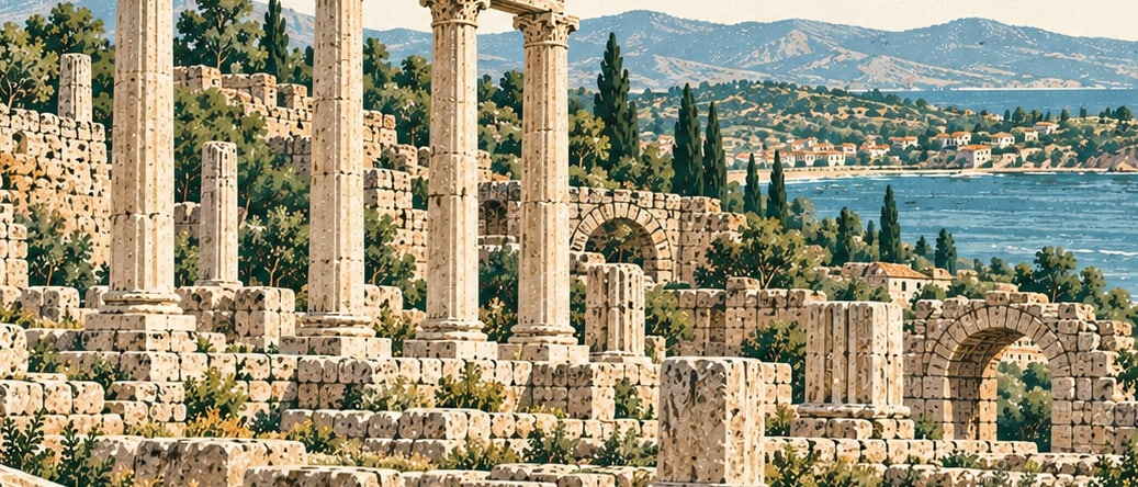 Perinthos Ancient City çizimi, Tekirdağ