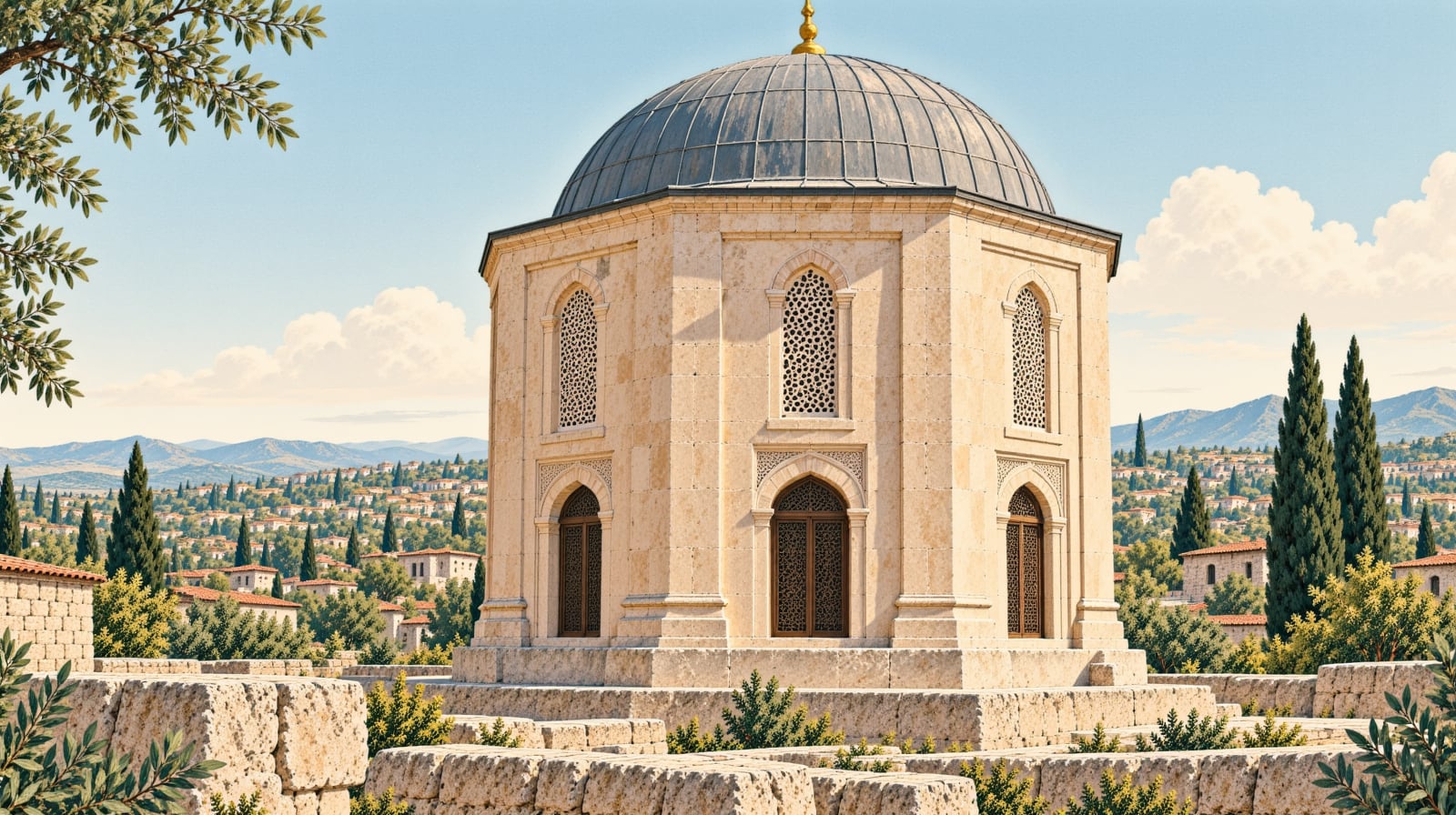 Pertev Paşa Tomb çizimi, İstanbul