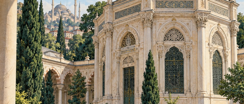 Pertevniyal Valide Sultan Tomb çizimi, İstanbul