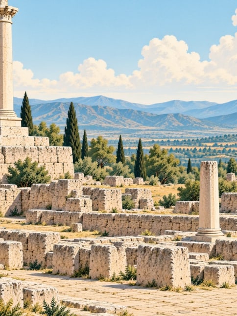 Zeichnung: Archäologische Stätte Pessinus, Eskişehir