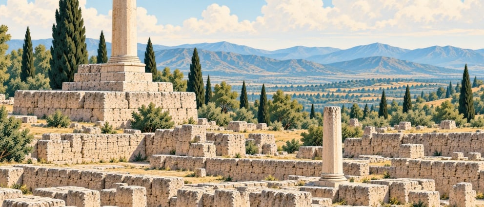 Pessinus Archaeological Site çizimi, Eskişehir
