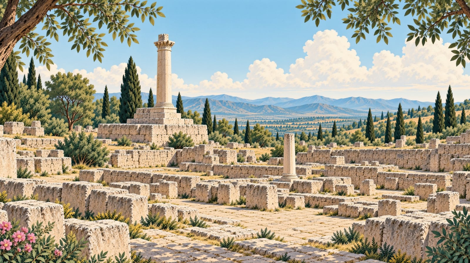 Pessinus Archaeological Site çizimi, Eskişehir
