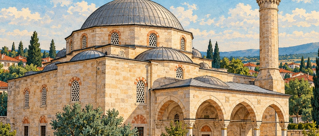 Pınarhisar Hundi Hatun Mosque / Cami-i Kebir çizimi, Kırklareli