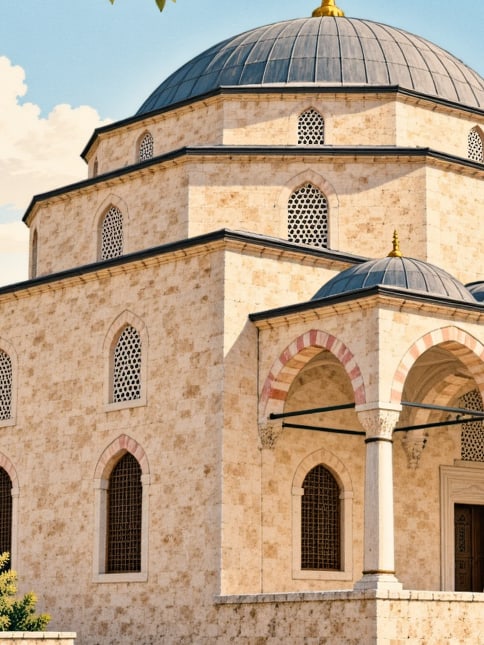 Zeichnung: Sadıkağa-Moschee in Pınarhisar, Kırklareli