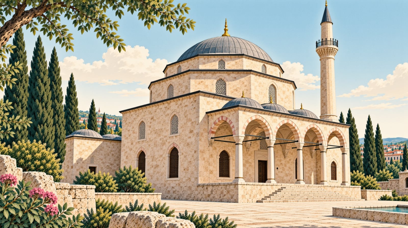Pınarhisar Sadıkağa Mosque çizimi, Kırklareli
