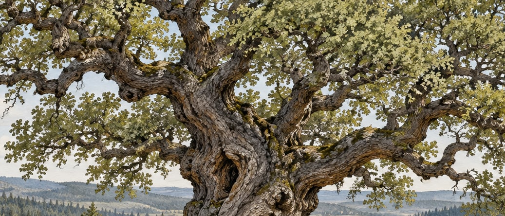 Piribaba Oak Natural Monument çizimi, Eskişehir