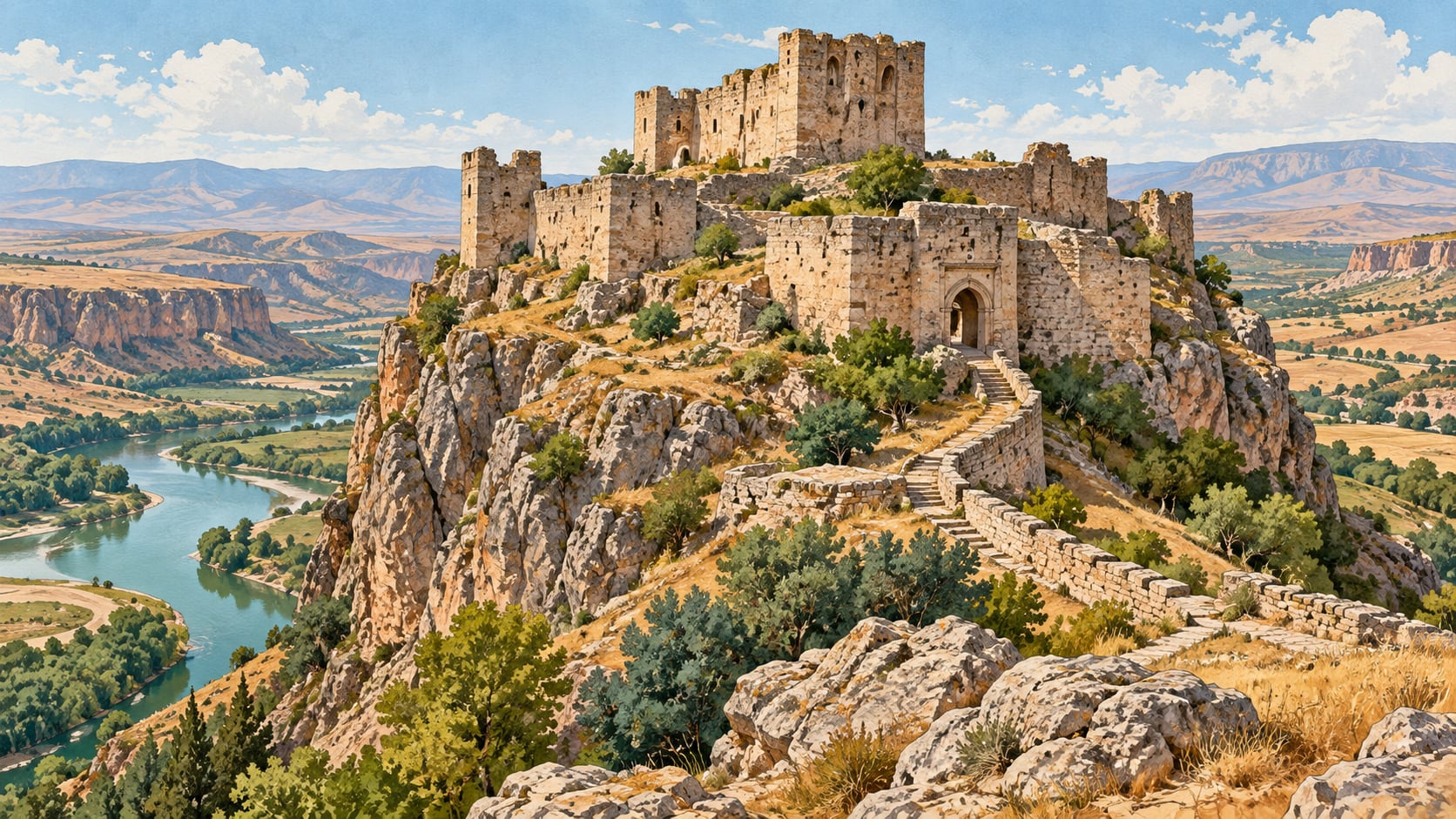Rabat Castle çizimi, Batman