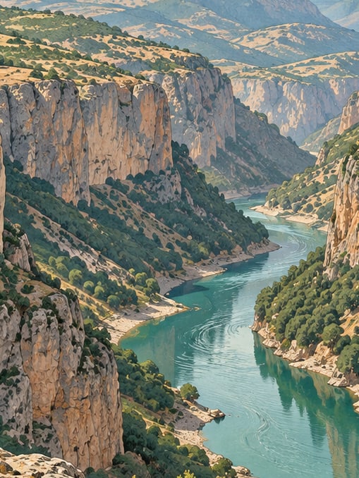 Zeichnung: Rabat-Tal, Tunceli