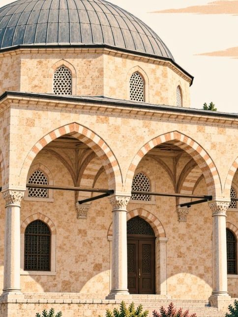 Zeichnung: Rahime-Sultan-Moschee, Sakarya