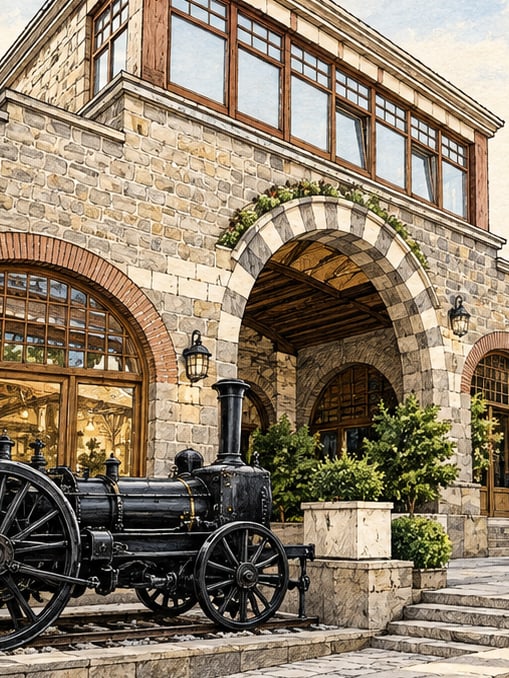 Zeichnung: Rahmi-M.-Koç-Industriemuseum, İstanbul
