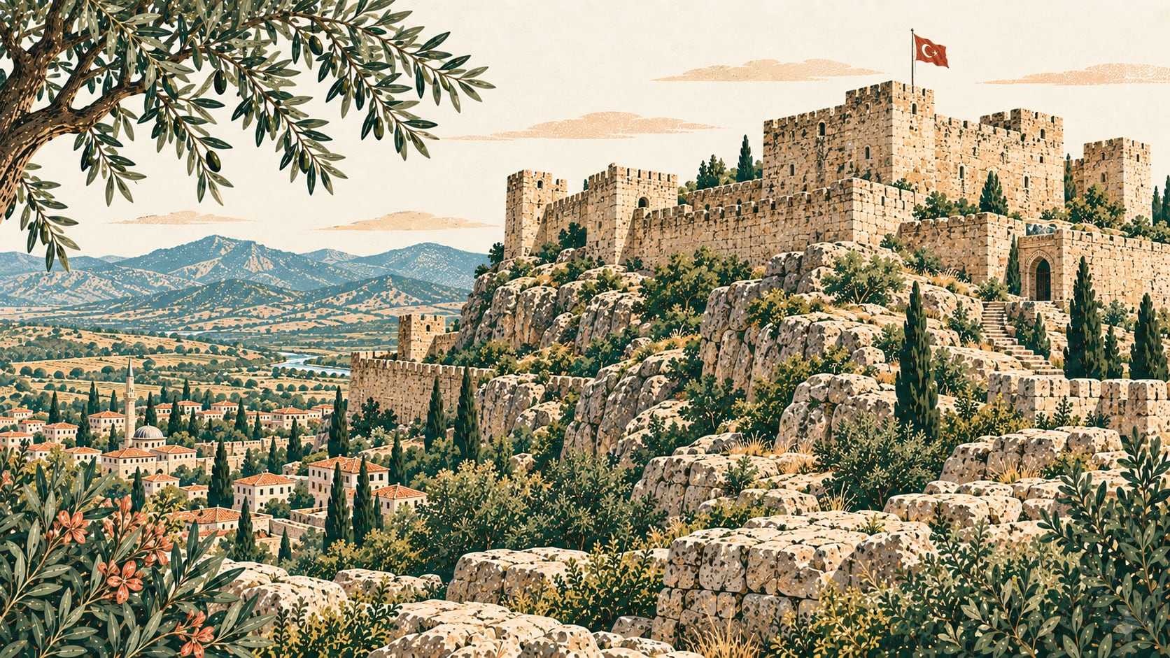 Ravanda Castle çizimi, Kilis