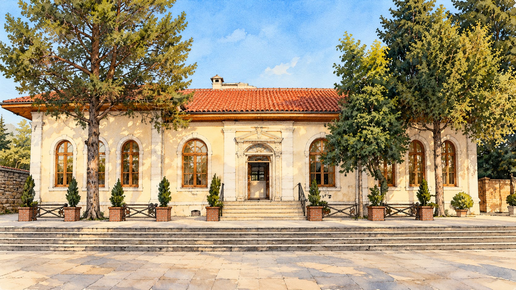 Painter Mehmet Yücetürk Art Centre çizimi, Bolu
