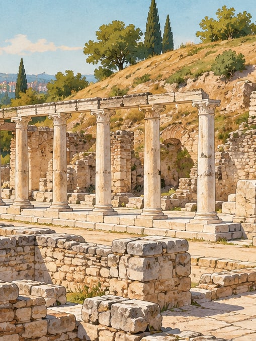 Zeichnung: Römische Bäder und Freilichtmuseum, Ankara
