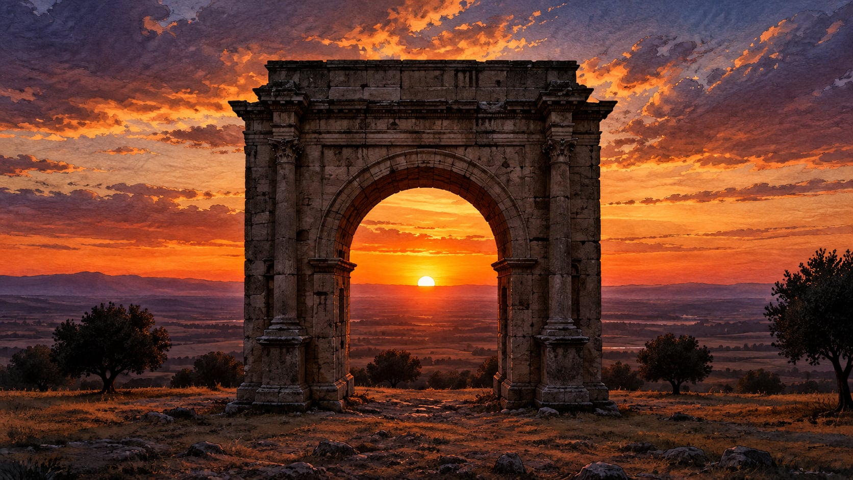 Roman Road and Gate (Sağlıklı) çizimi, Mersin