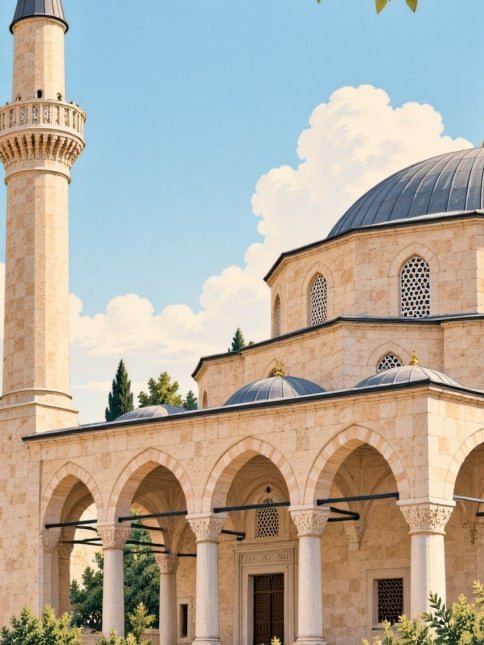 Zeichnung: Rüstem-Çelebi-Moschee, Tokat