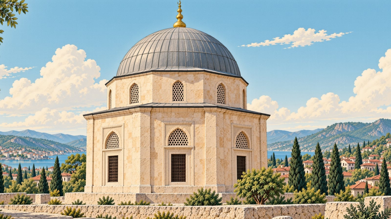 Rüstem Paşa Tomb çizimi, İstanbul