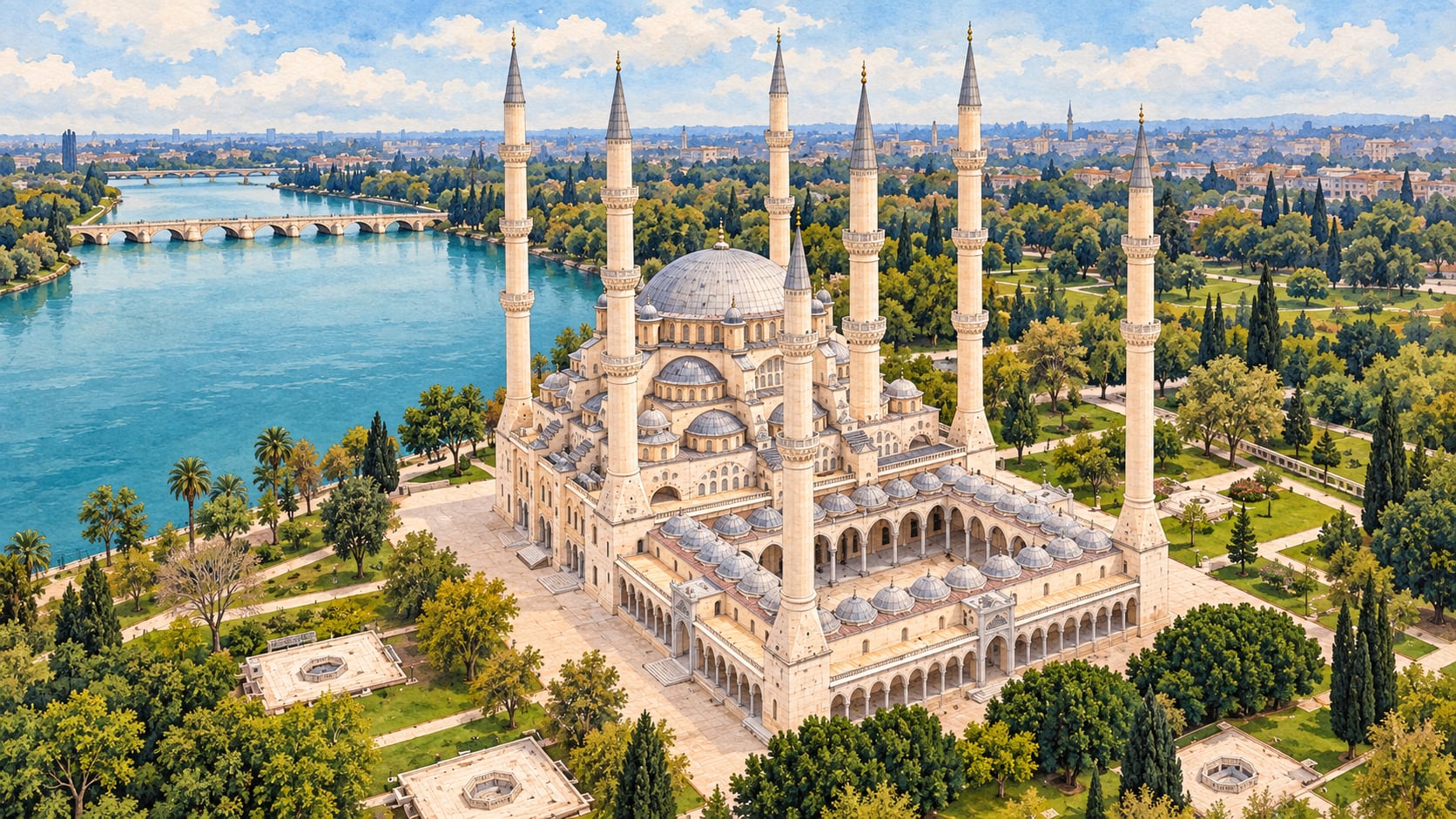 Sabancı Central Mosque çizimi, Adana