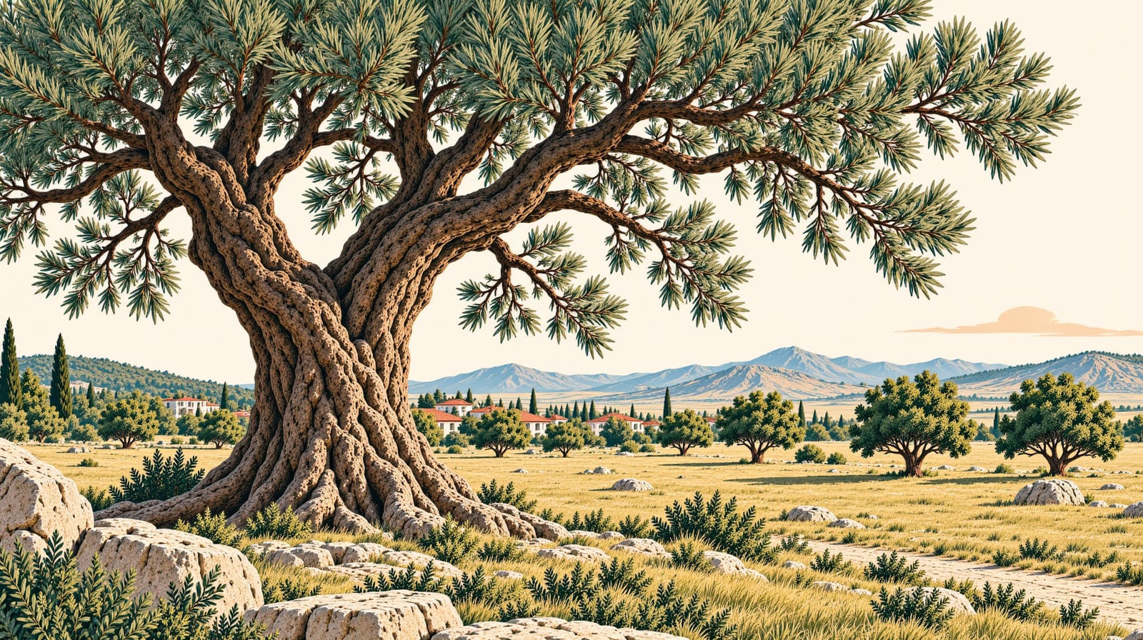 Şah Juniper Natural Monument çizimi, Antalya