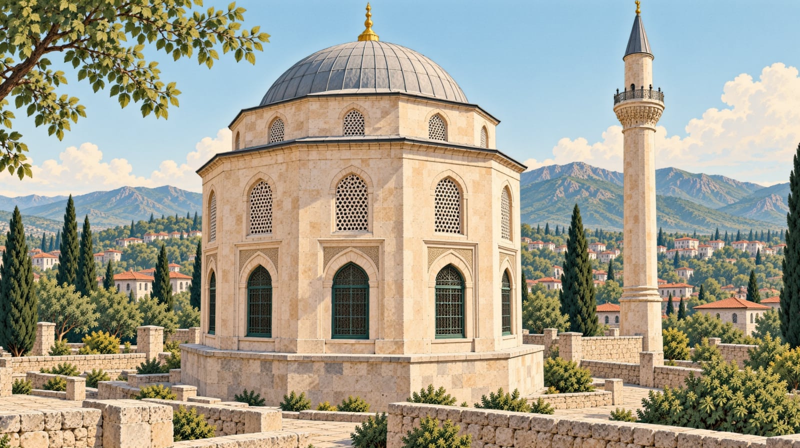 Şah Sultan Tomb çizimi, İstanbul