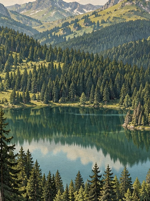 Zeichnung: Nationalpark Sahara-Karagöl, Artvin
