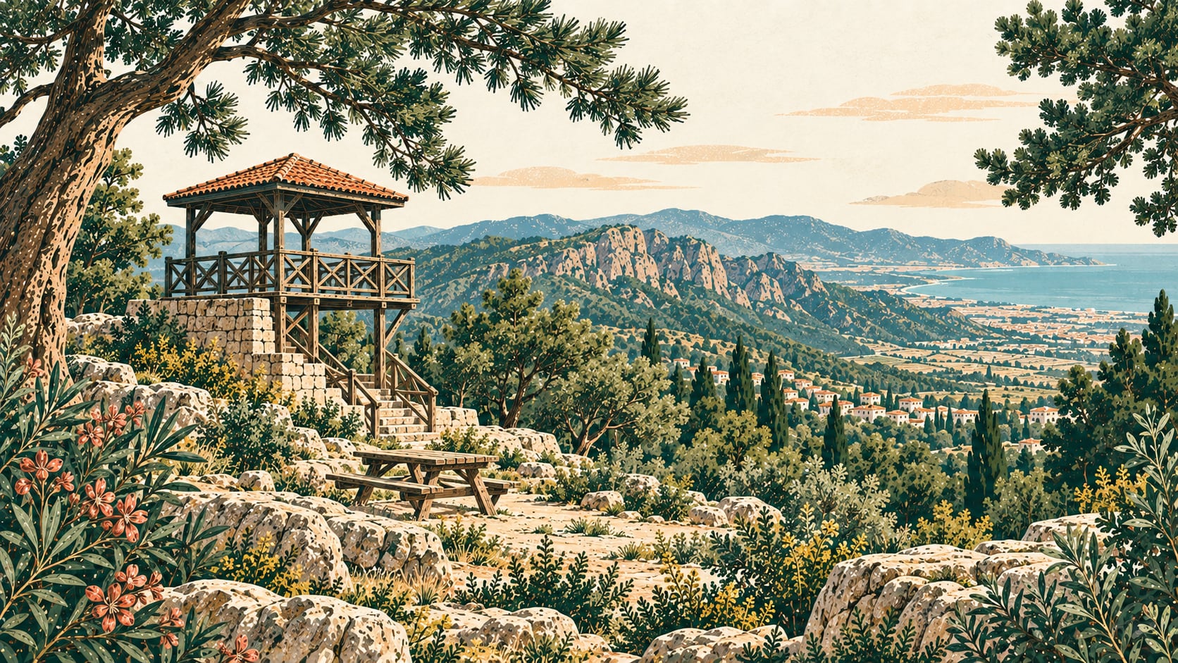Şahin Tepesi Tabiat Parkı çizimi, Hatay