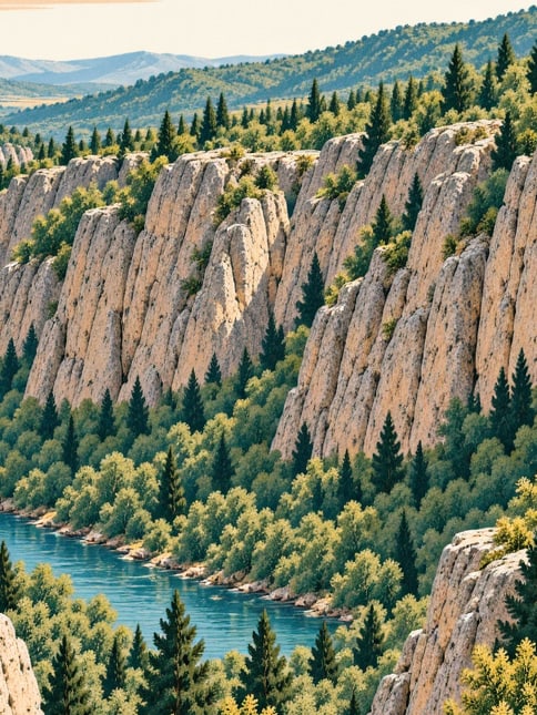 Şahinkaya Canyon Nature Park çizimi, Samsun