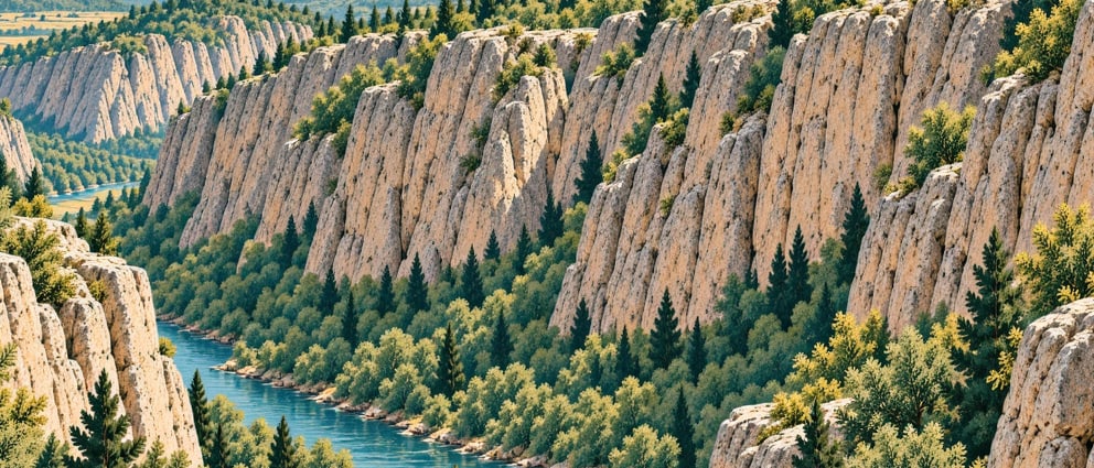 Şahinkaya Canyon Nature Park çizimi, Samsun