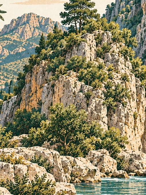 Saklıkent National Park çizimi, Muğla