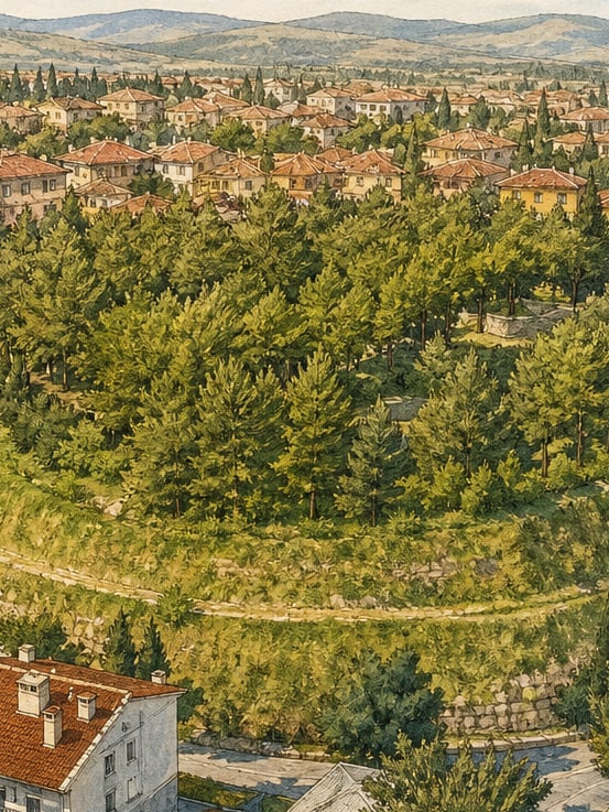 Zeichnung: Burg Sandıklı, Afyonkarahisar