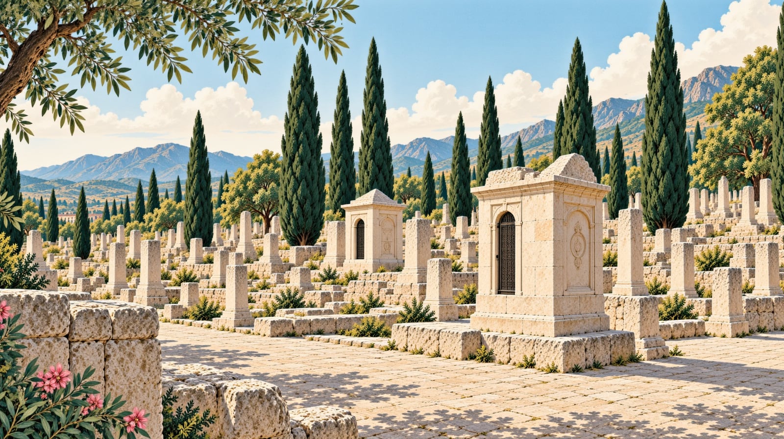Sarayiçi Balkan Martyrs' Cemetery çizimi, Edirne