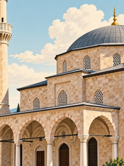 Zeichnung: Sarıca-Paşa-Moschee, Edirne