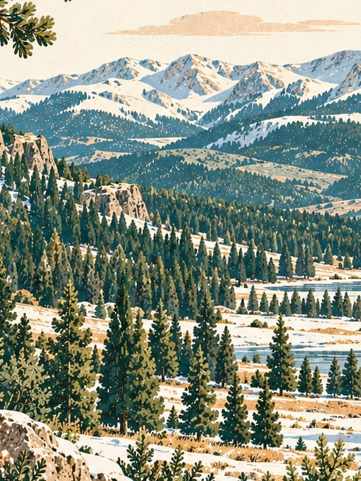 Ilustración: Parque Nacional de las Montañas Sarıkamış-Allahuekber, Kars