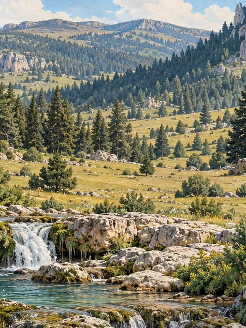 Zeichnung: Naturpark Sarıkayalar, Mersin