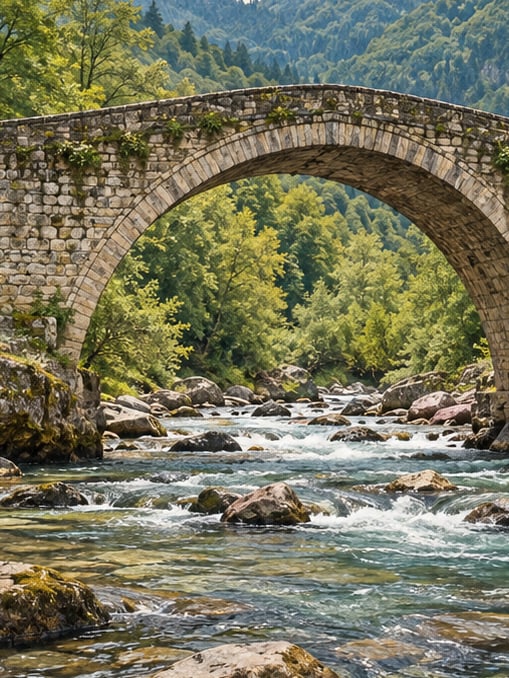 Zeichnung: Sarpdere-Brücke, Ordu