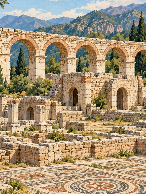 Zeichnung: Antike Stadt Satala, Gümüşhane