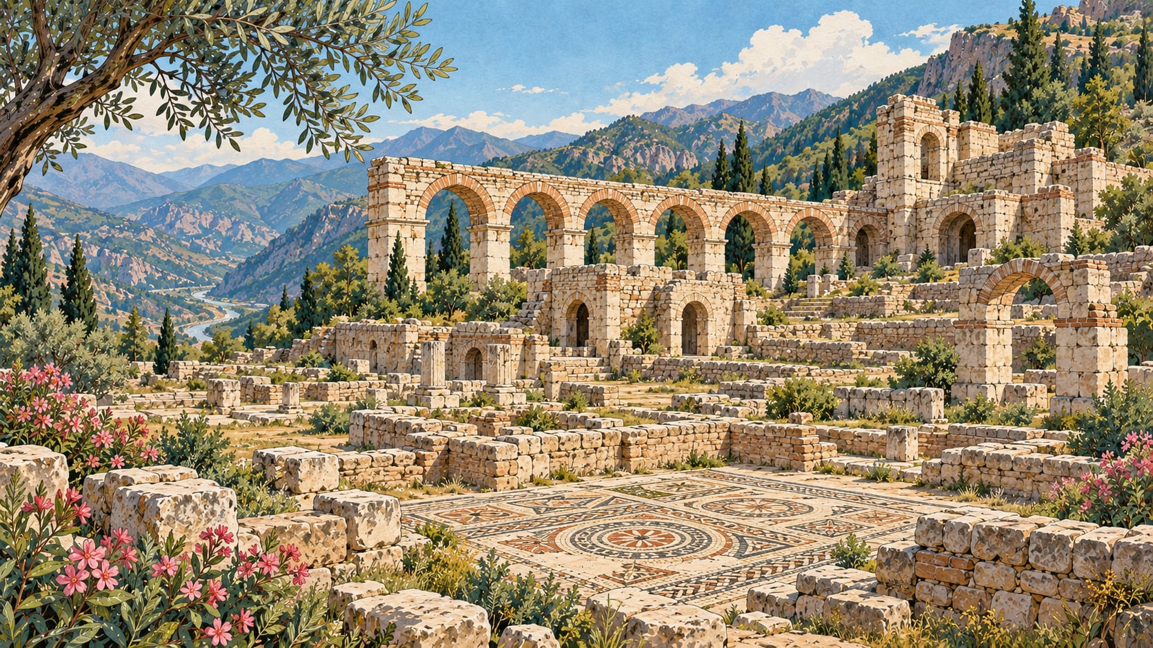 Satala Ancient City çizimi, Gümüşhane