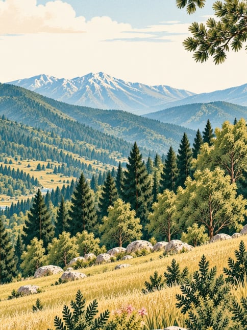 Şavşat Meydancık Papart Valley Natural Protected Site çizimi, Artvin