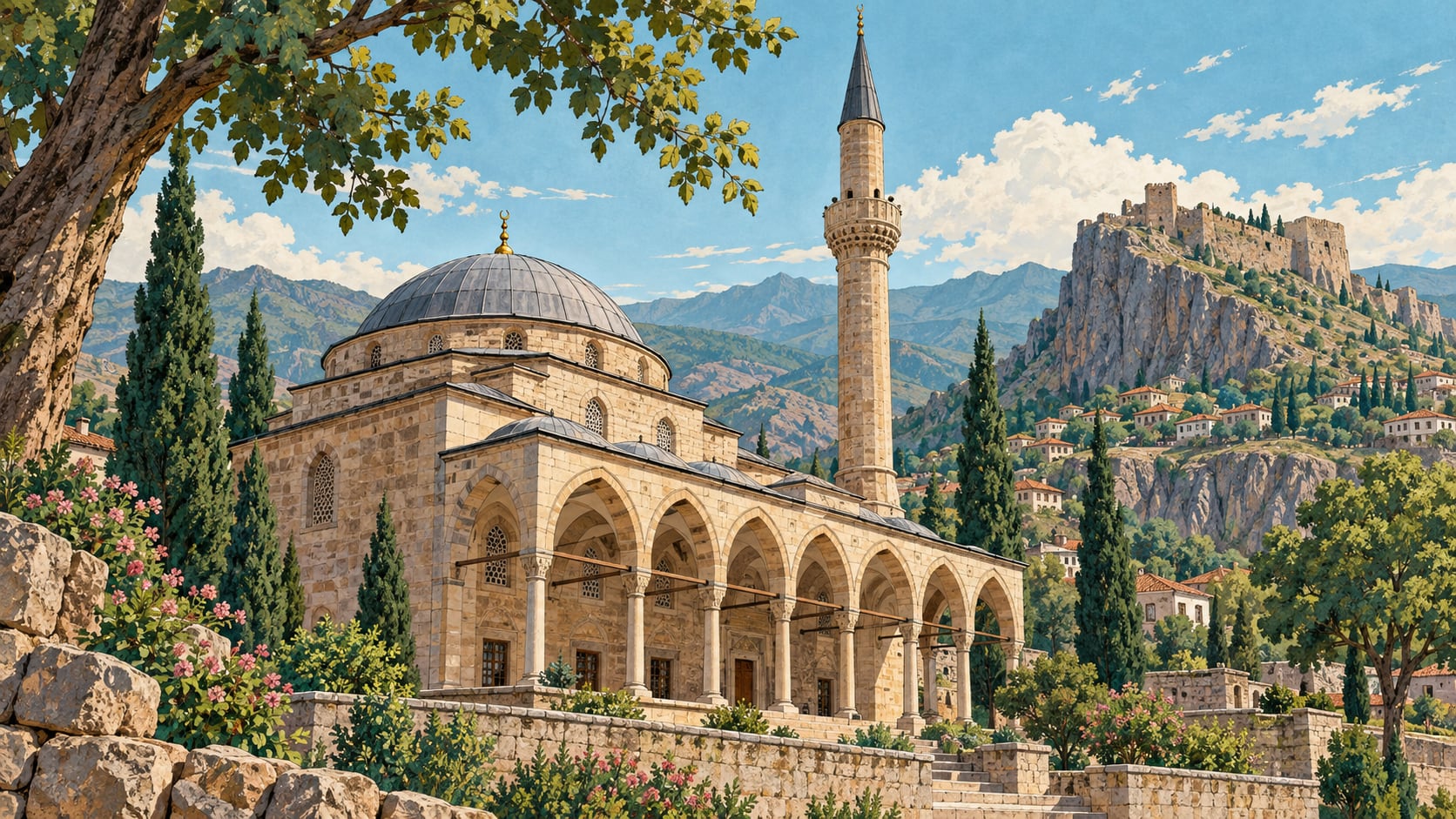 Şebinkarahisar Behramşah Mosque çizimi, Giresun