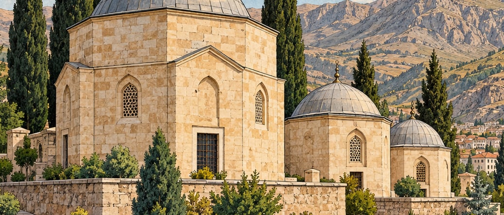 Şehit Osman Türbeleri çizimi, Bayburt