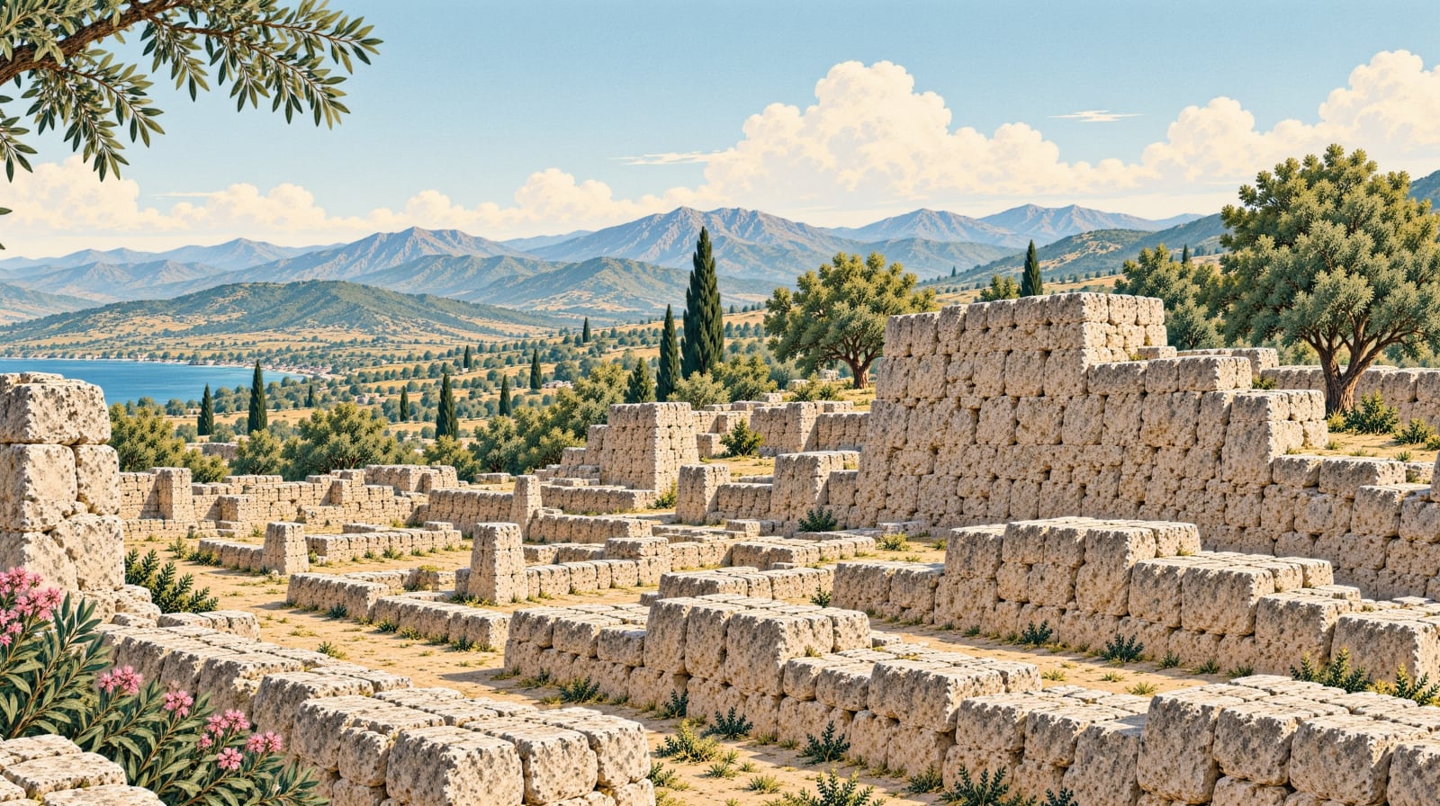 Selçuk Castle çizimi, İzmir