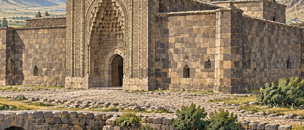 Seljuk Caravanserai çizimi, Kars