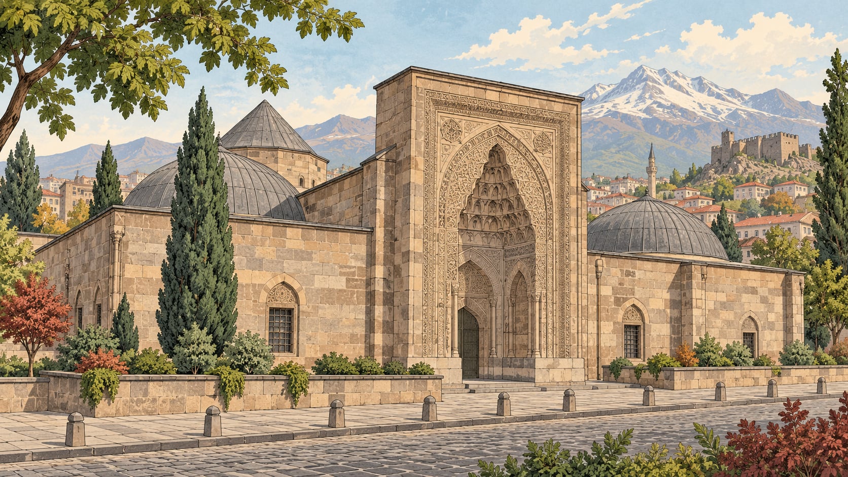 Seljuk Civilization Museum (Gevher Nesibe Museum of Medical History) çizimi, Kayseri