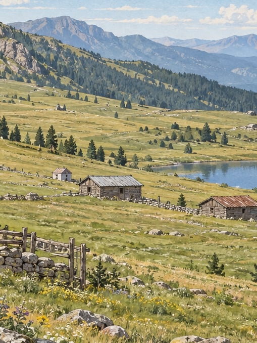 Zeichnung: Selemen-Hochebene, Tokat