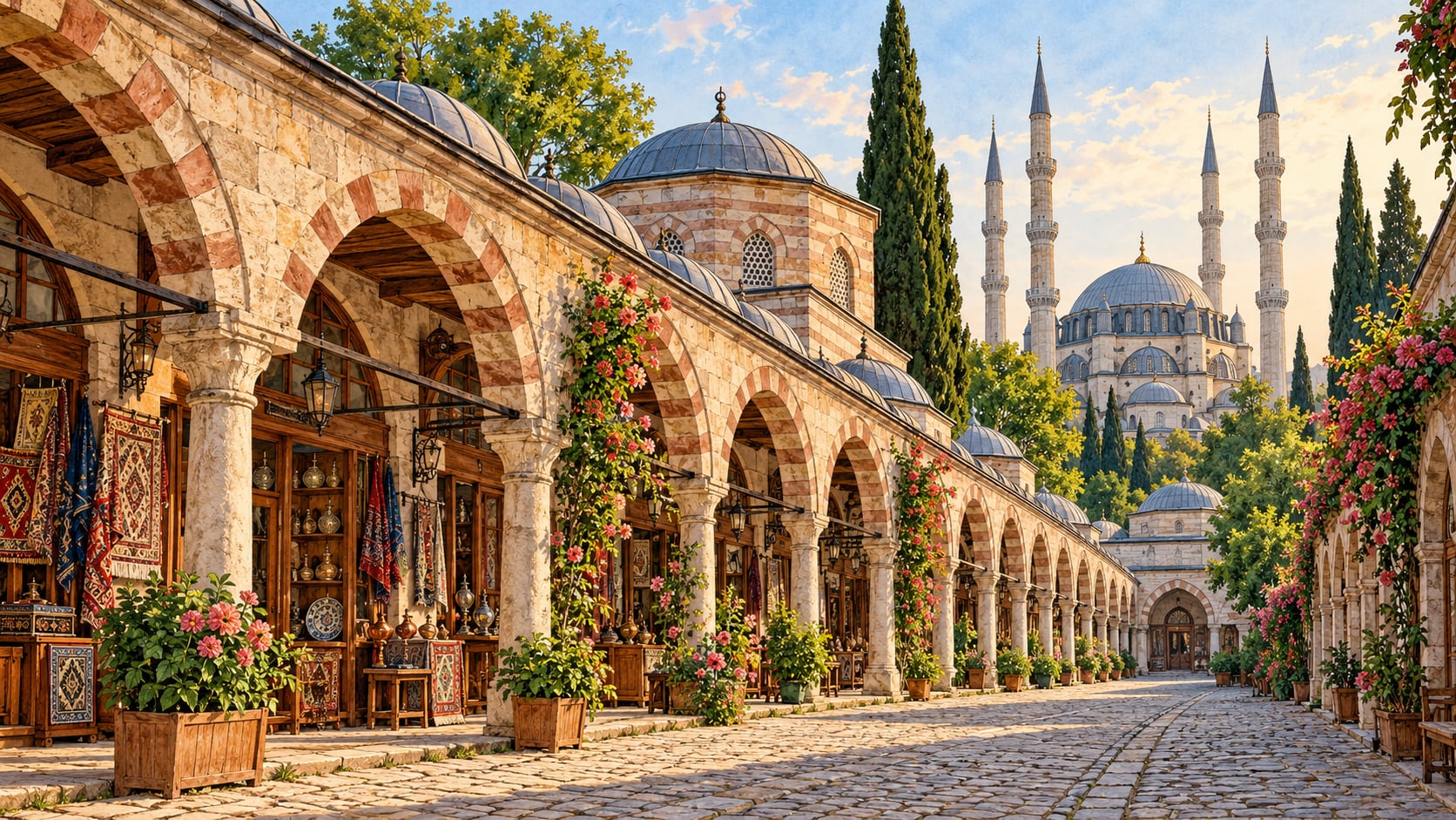 Selimiye Arasta çizimi, Edirne