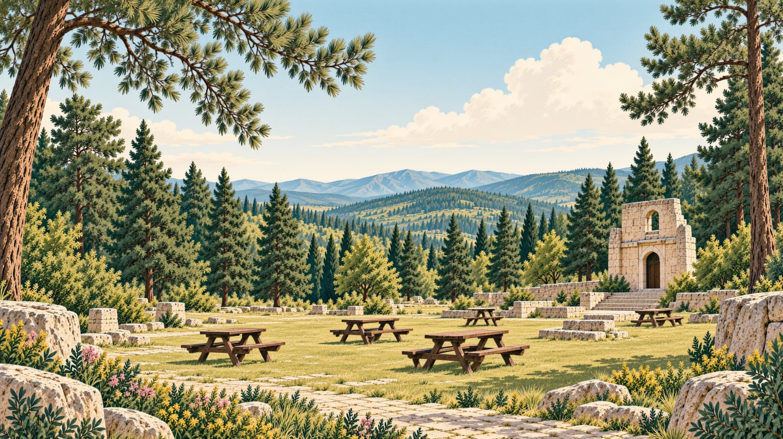 Selmandede Picnic and Recreation Area and Tomb çizimi, Sakarya